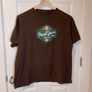 Tultex Pearl Jam 2013 tour brown tee sz XL